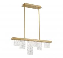 Lib & Co. US 10173-014 - Siena, 6 Light Linear LED Chandelier, Brushed Gold