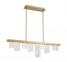 Lib & Co. US 10174-014 - Siena, 8 Light Linear Chandelier, Brushed Gold