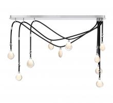 Lib & Co. US 12068-02 - Bellissima, 10 Light Linear LED Chandelier, Black Sleeves