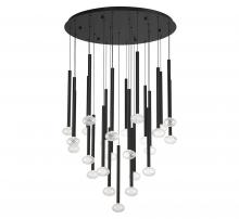 Lib & Co. US 12111-02 - Soffio, 25 Light Round LED Chandelier, Matte Black