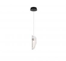 Lib & Co. US 12166-017-02 - Sorrento, 1 Light LED Pendant, Clear, Black Canopy