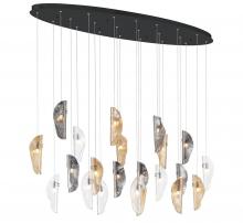 Lib & Co. US 12220-023-02 - Sorrento, 22 Light Oval LED Chandelier, Mixed, Black Canopy