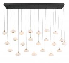 Lib & Co. US 12243-02 - Adelfia, 23 light Rectangular LED Chandelier, Matte Black