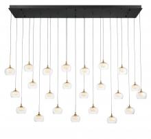 Lib & Co. US 12245-02 - Manarola, 23 light Rectangular LED Chandelier, Matte Black