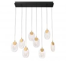 Lib & Co. US 12293-02 - Castelo, 8 Light Rectangular LED Chandelier, Matte Black