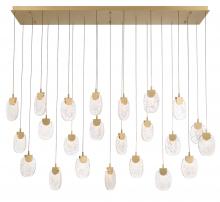 Lib & Co. US 12296-030 - Castelo, 23 Light Rectangular LED Chandelier, Painted Antique Brass