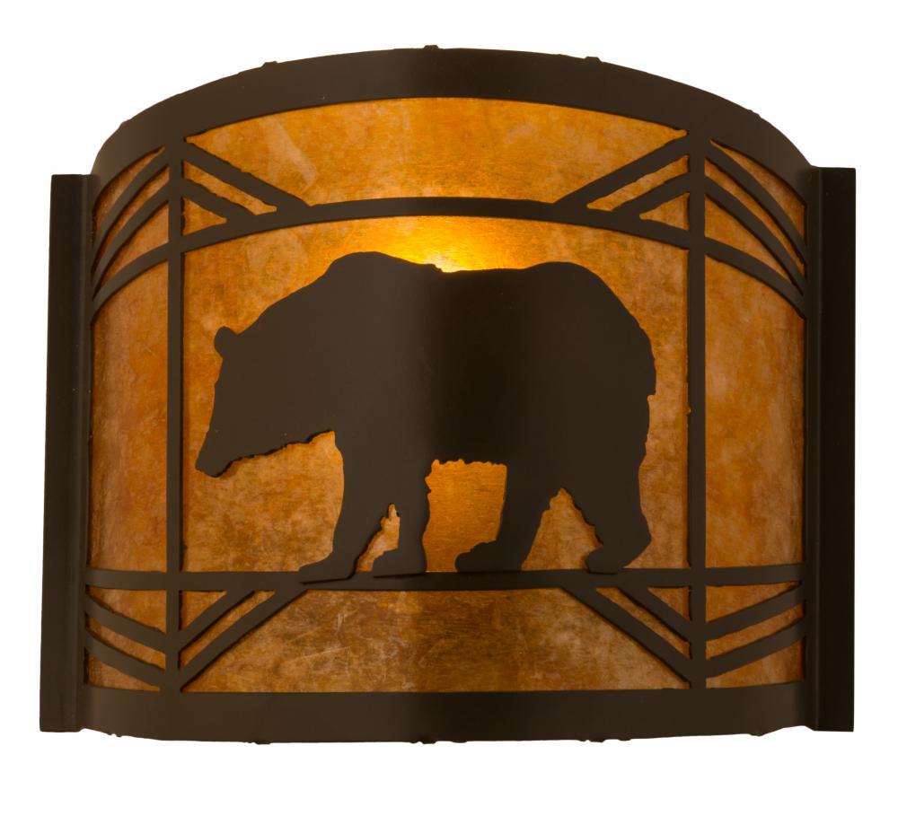 12"W Lone Bear Wall Sconce