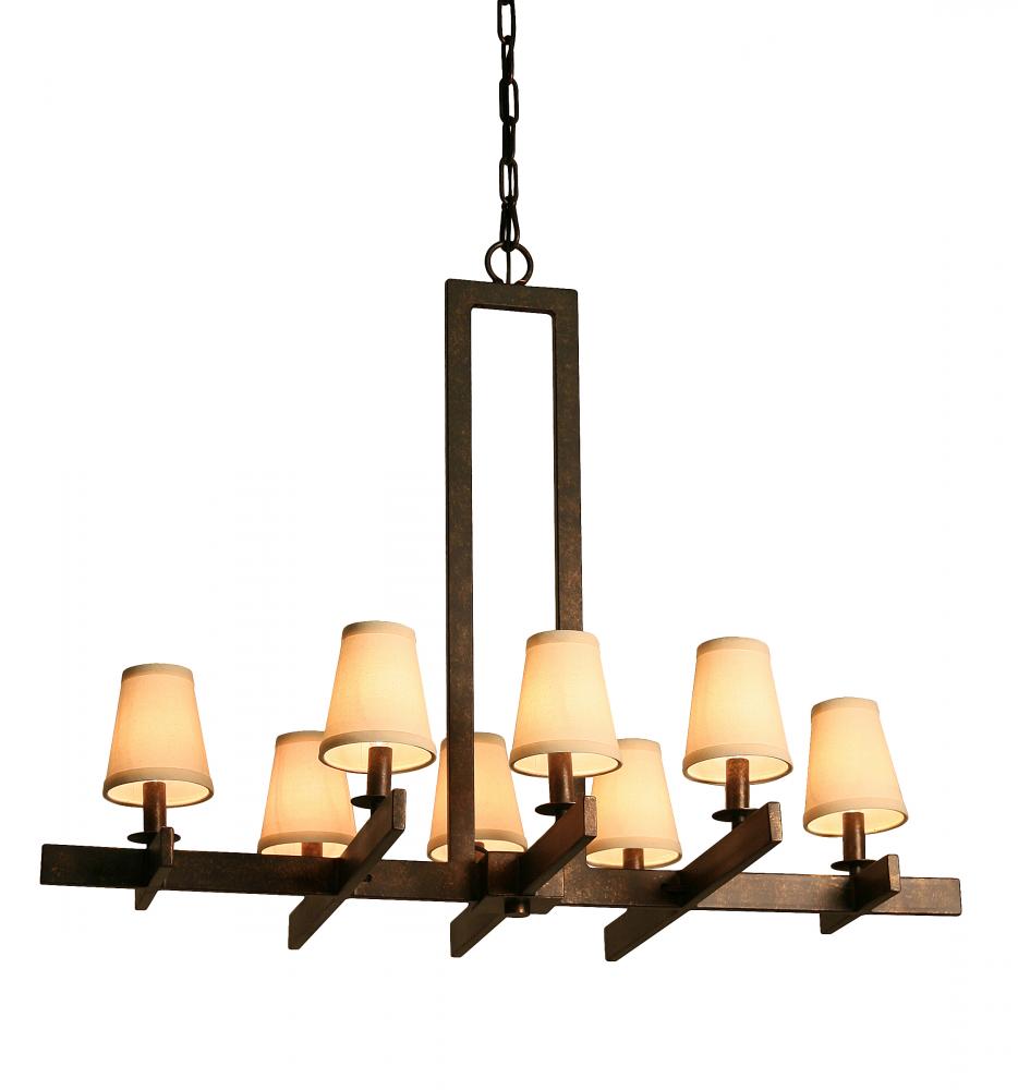 36" Long Dante 8 Light Oblong Chandelier