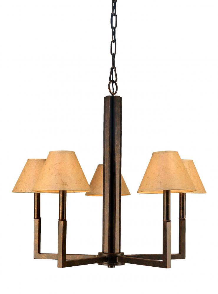 24" Wide Rula 5 Light Chandelier