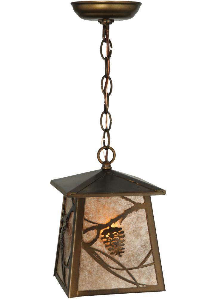 7"Sq Whispering Pines Lantern Pendant