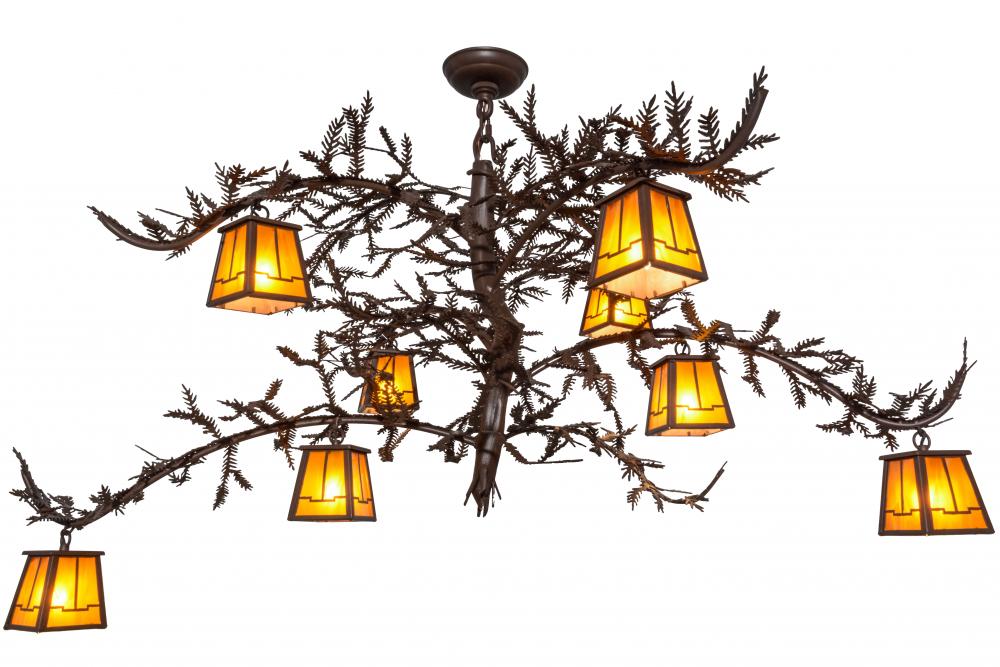 48" Wide Pine Branch Valley View 8 Light Chandelier