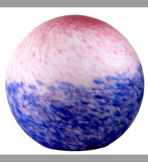 6"W PINK/BLUE PATE-DE-VERRE ORB SHADE