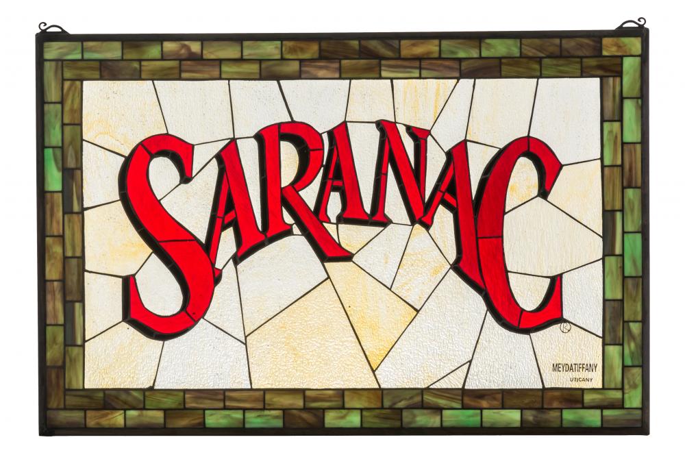 32"W X 21"H Saranac Stained Glass Window