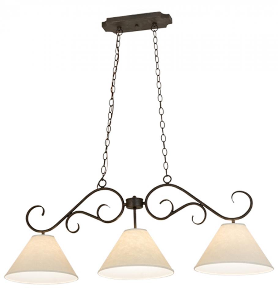 48" Long Bristol 3 Light Oblong Pendant