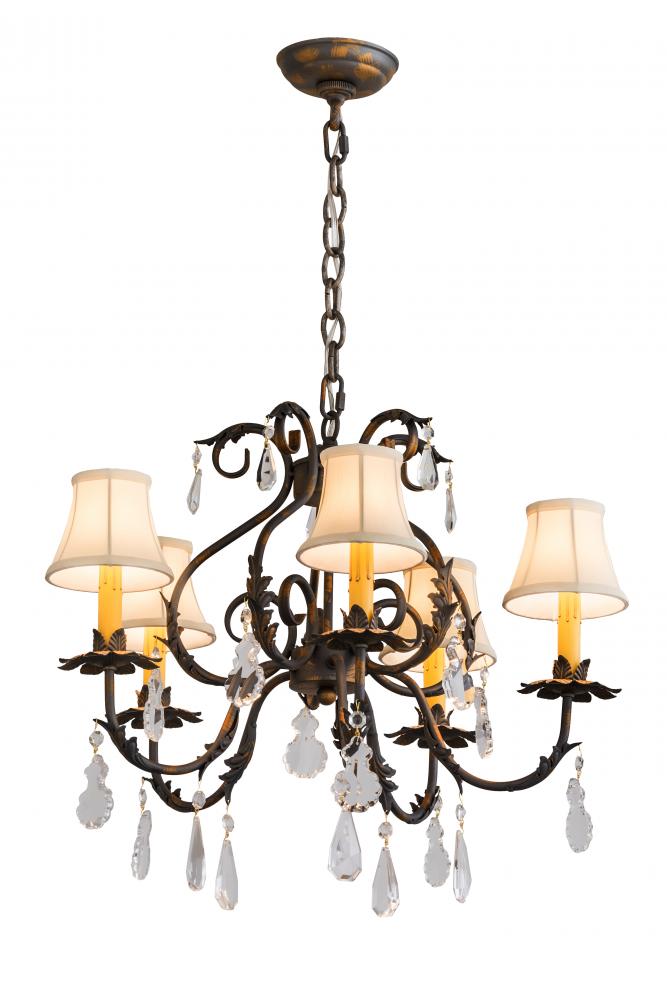 25"W Chantilly 5 LT Chandelier