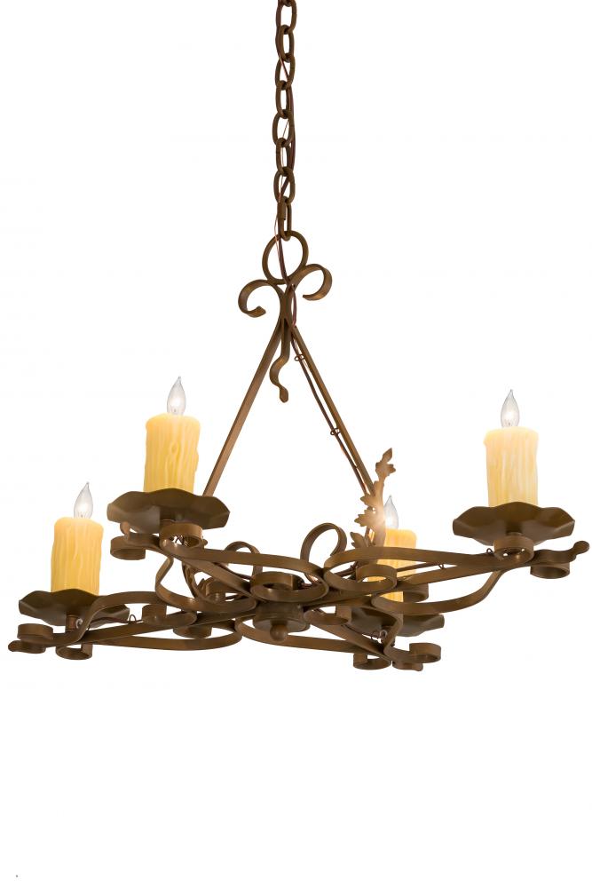 28"L Elianna 4 LT Oblong Chandelier