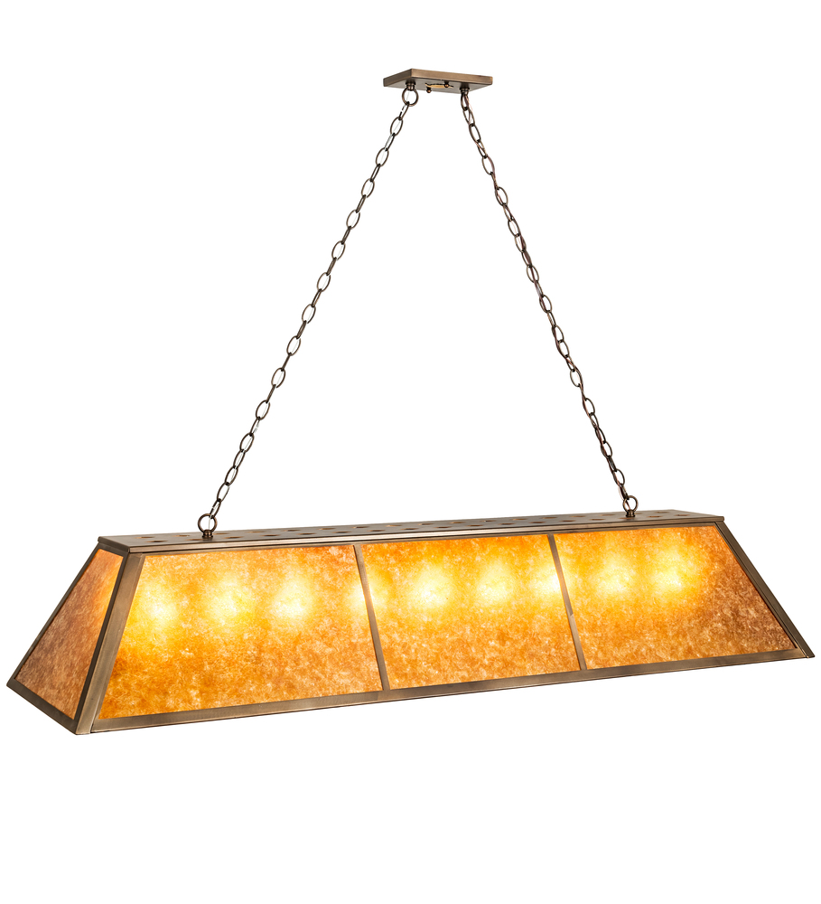 60" Long Tri-Panel Oblong Pendant