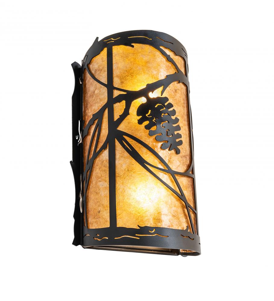 8" Wide Whispering Pines Left Wall Sconce