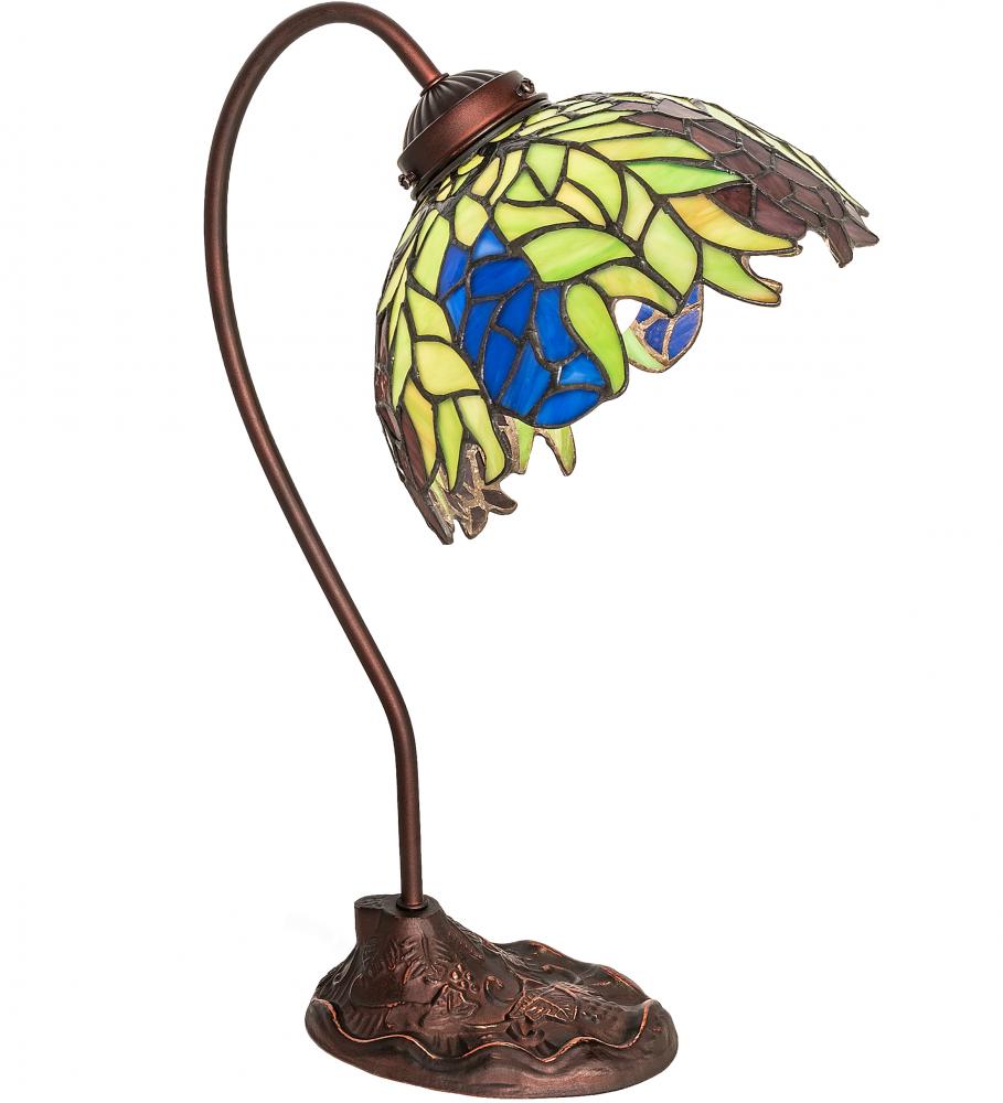 18" High Tiffany Honey Locust Desk Lamp