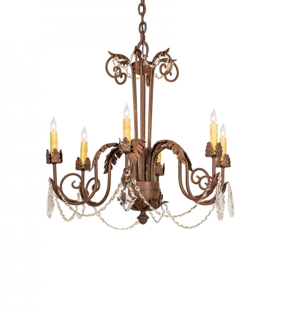 30" Wide Lindsay 6 Light Chandelier