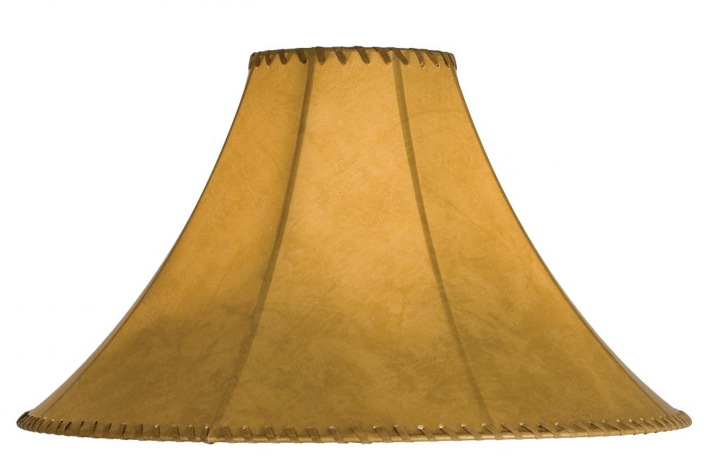 20" Wide X 13" High Faux Leather Tan Hexagon Shade