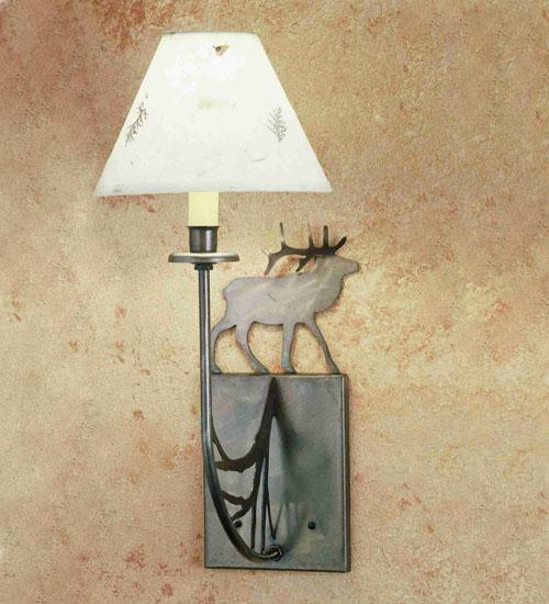 5" Wide Lone Elk Wall Sconce