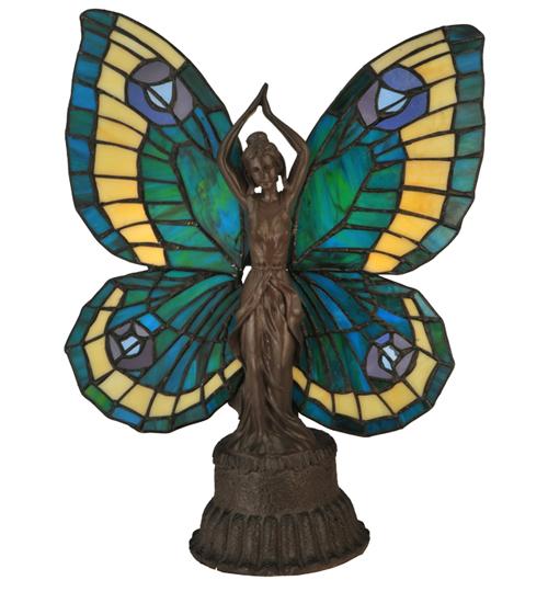 17"H Butterfly Lady Accent Lamp