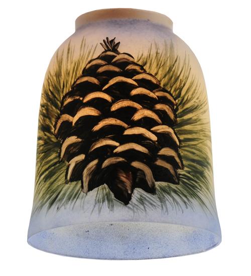 5" Wide Pinecone Hand Painted Shade