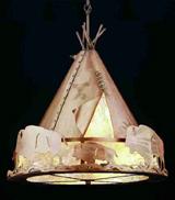 36"W Teepee w/ Buffalo Pendant