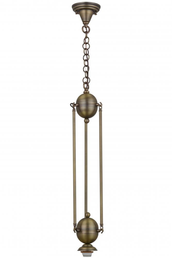 6"W Antique Brass 1 LT Pendant Hardware