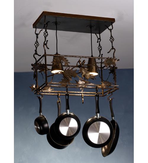 24"L Oak Leaf & Acorn Pot Rack