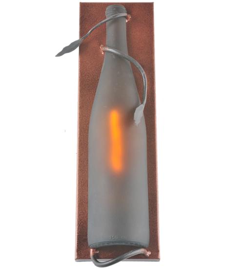 4"W Tuscan Vineyard Wine Bottle Wall Sconce