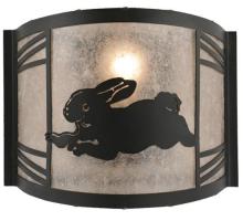 Meyda Green 110558 - 12"W Rabbit on the Loose Left Wall Sconce
