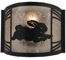 Meyda Green 110559 - 12"W Rabbit on the Loose Right Wall Sconce
