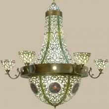 Meyda Green 111778 - 72"W Grand Tulip Medallion 6 Arm Chandelier