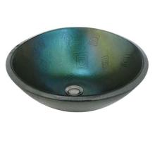 Meyda Green 115705 - 17"W Metro Fusion Fiddleheads Glass Sink