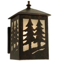 Meyda Green 117841 - 5.75" Wide Twin Spruce Trees Wall Sconce