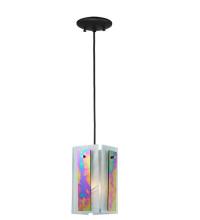 Meyda Green 118485 - 6.5"Sq Metro Aurora Borealis Quadrato Mini Pendant