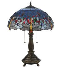 Meyda Green 119650 - 22"H Tiffany Hanginghead Dragonfly Table Lamp