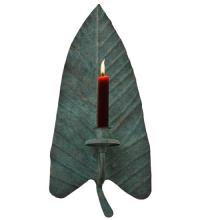 Meyda Green 121493 - 7" Wide Arum Leaf Wall Mount Candle Holder