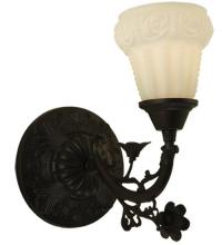 Meyda Green 126018 - 7" Wide White Puffy Rose Wall Sconce