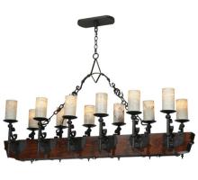 Meyda Green 127483 - 60"L Tudor Jadestone LED Oblong Chandelier