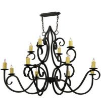 Meyda Green 117787 - 60" Wide Clayton 12 Light Chandelier