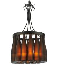 Meyda Green 133651 - 18"W Tuscan Vineyard Villa 16 Wine Bottle Chandelier