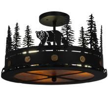 Meyda Green 134785 - 16" Wide Bear at Dusk Flushmount