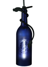 Meyda Green 137403 - 3" Wide Personalized Thirsty Owl Wine Bottle Mini Pendant
