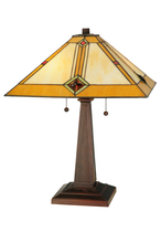 Meyda Green 138110 - 22"H Diamond Mission Table Lamp