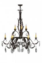 Meyda Green 143064 - 38.5" Wide New Country French 9 Light Chandelier