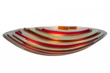 Meyda Green 144398 - 30"W Metro Fusion Marina Glass Bowl Shade