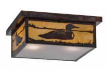 Meyda Green 145224 - 14"Sq Hyde Park Loon Flushmount